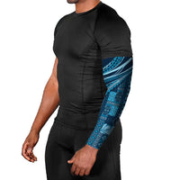 Pasifika Women's Day - Samoa Siapo Malu Tattoo Inspired Arm Sleeves Navy Blue LT7 - Polynesian Pride