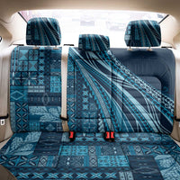 Pasifika Women's Day - Samoa Siapo Malu Tattoo Inspired Back Car Seat Cover Navy Blue LT7 - Polynesian Pride