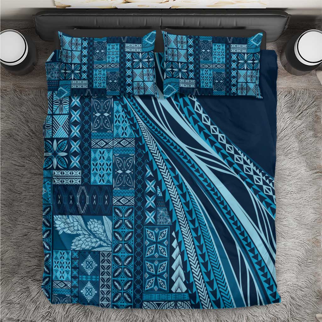 Pasifika Women's Day - Samoa Siapo Malu Tattoo Inspired Bedding Set Navy Blue