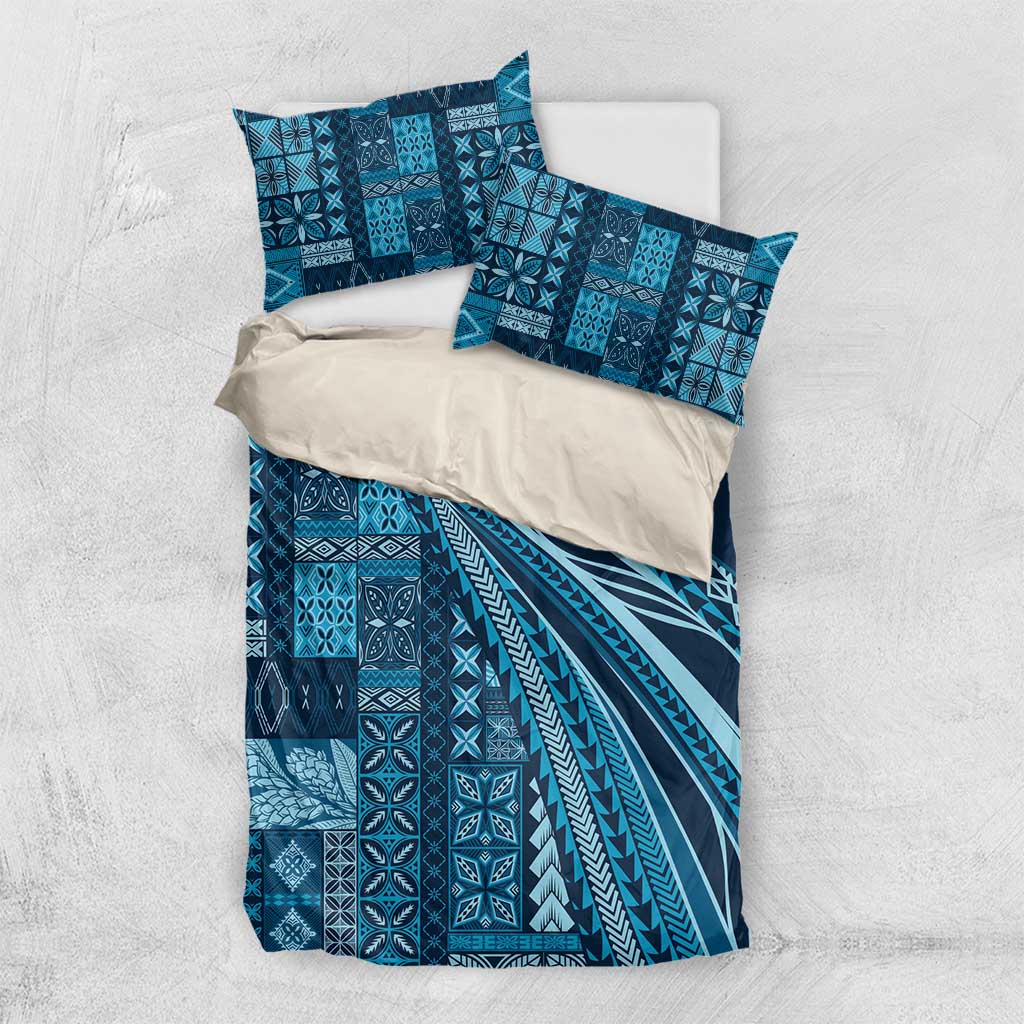 Pasifika Women's Day - Samoa Siapo Malu Tattoo Inspired Bedding Set Navy Blue