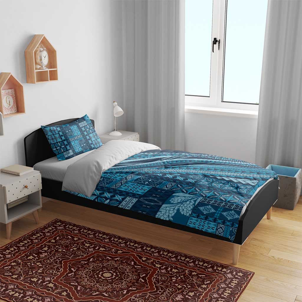 Pasifika Women's Day - Samoa Siapo Malu Tattoo Inspired Bedding Set Navy Blue