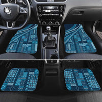Pasifika Women's Day - Samoa Siapo Malu Tattoo Inspired Car Mats Navy Blue LT7 Set 4pcs Navy Blue - Polynesian Pride