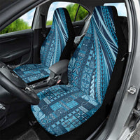 Pasifika Women's Day - Samoa Siapo Malu Tattoo Inspired Car Seat Cover Navy Blue LT7 - Polynesian Pride