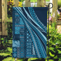 Pasifika Women's Day - Samoa Siapo Malu Tattoo Inspired Garden Flag Navy Blue LT7 Garden Flag Navy Blue - Polynesian Pride