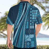 Pasifika Women's Day - Samoa Siapo Malu Tattoo Inspired Hawaiian Shirt Navy Blue