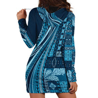 Pasifika Women's Day - Samoa Siapo Malu Tattoo Inspired Hoodie Dress Navy Blue LT7 - Polynesian Pride