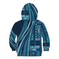 Pasifika Women's Day - Samoa Siapo Malu Tattoo Inspired Kid Hoodie Navy Blue LT7 - Polynesian Pride