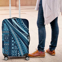 Pasifika Women's Day - Samoa Siapo Malu Tattoo Inspired Luggage Cover Navy Blue LT7 Navy Blue - Polynesian Pride