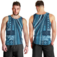 Pasifika Women's Day - Samoa Siapo Malu Tattoo Inspired Men Tank Top Navy Blue LT7 - Polynesian Pride