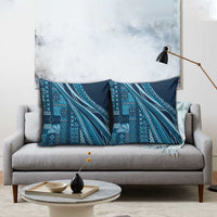 Pasifika Women's Day - Samoa Siapo Malu Tattoo Inspired Pillow Cover Navy Blue LT7 - Polynesian Pride