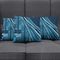 Pasifika Women's Day - Samoa Siapo Malu Tattoo Inspired Pillow Cover Navy Blue LT7 - Polynesian Pride
