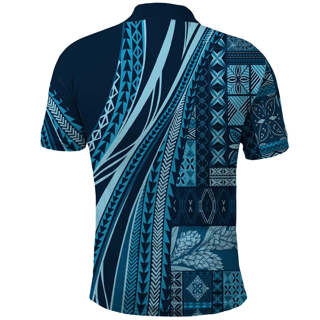Pasifika Women's Day - Samoa Siapo Malu Tattoo Inspired Polo Shirt Navy Blue LT7 - Polynesian Pride