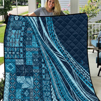 Pasifika Women's Day - Samoa Siapo Malu Tattoo Inspired Quilt Navy Blue LT7 Navy Blue - Polynesian Pride