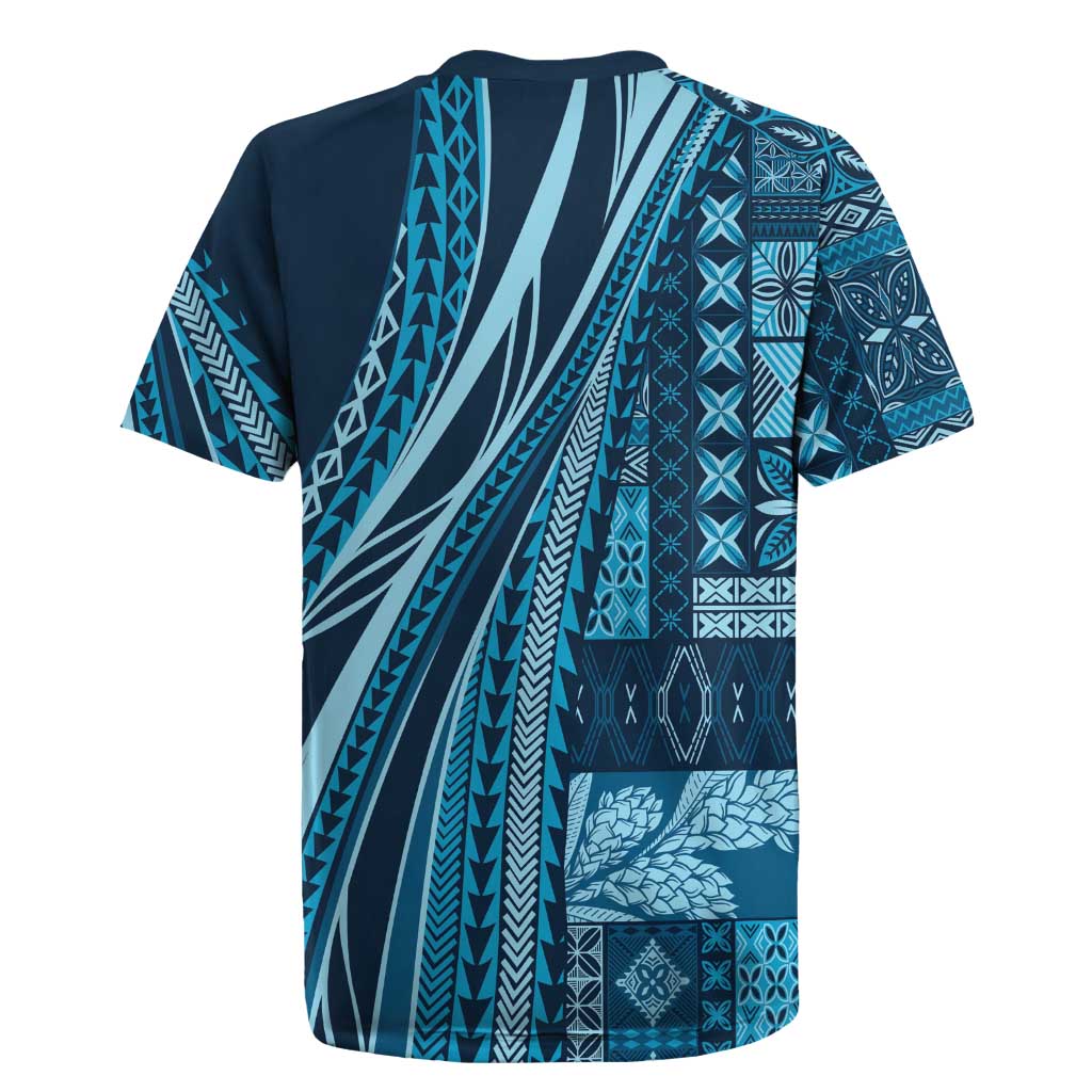 Pasifika Women's Day - Samoa Siapo Malu Tattoo Inspired Rugby Jersey Navy Blue LT7 - Polynesian Pride