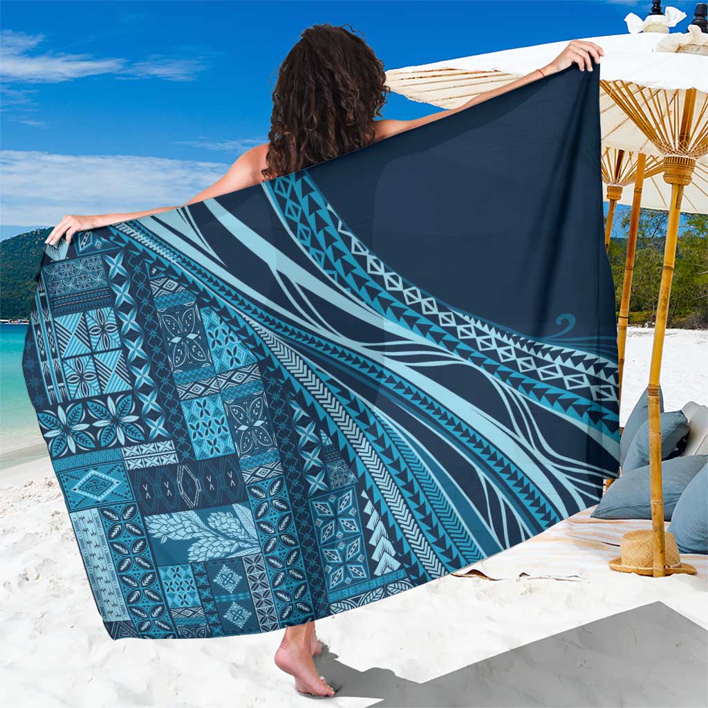 Pasifika Women's Day - Samoa Siapo Malu Tattoo Inspired Sarong Navy Blue LT7 One Size 44 x 66 inches Navy Blue - Polynesian Pride