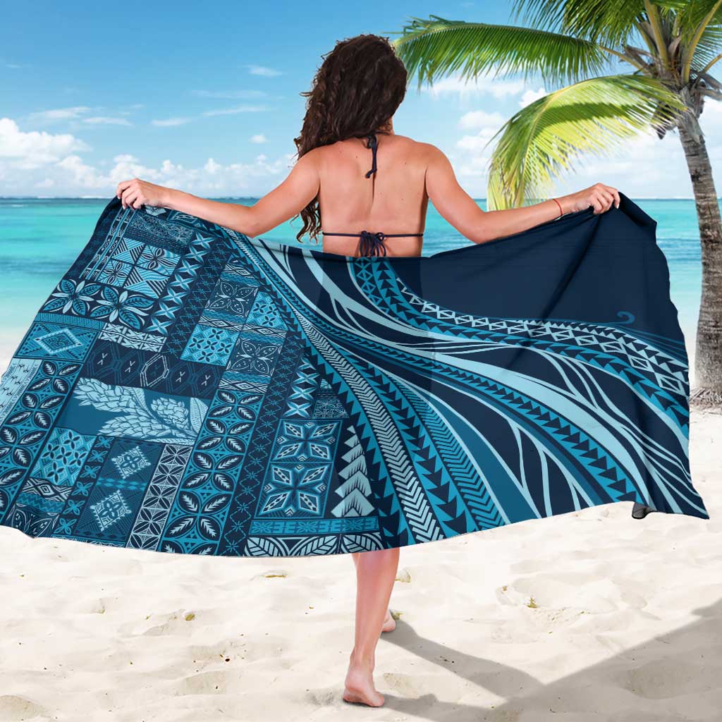 Pasifika Women's Day - Samoa Siapo Malu Tattoo Inspired Sarong Navy Blue LT7 - Polynesian Pride