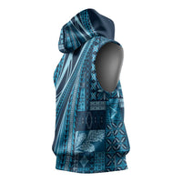 Pasifika Women's Day - Samoa Siapo Malu Tattoo Inspired Sleeveless Hoodie Navy Blue