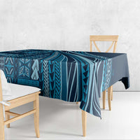 Pasifika Women's Day - Samoa Siapo Malu Tattoo Inspired Tablecloth Navy Blue LT7 - Polynesian Pride