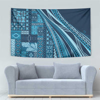 Pasifika Women's Day - Samoa Siapo Malu Tattoo Inspired Tapestry Navy Blue LT7 - Polynesian Pride