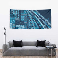Pasifika Women's Day - Samoa Siapo Malu Tattoo Inspired Tapestry Navy Blue LT7 - Polynesian Pride