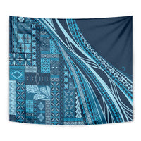Pasifika Women's Day - Samoa Siapo Malu Tattoo Inspired Tapestry Navy Blue LT7 - Polynesian Pride