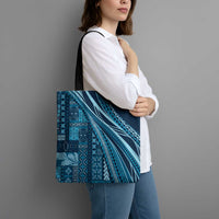 Pasifika Women's Day - Samoa Siapo Malu Tattoo Inspired Tote Bag Navy Blue LT7 - Polynesian Pride