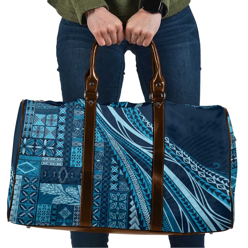 Pasifika Women's Day - Samoa Siapo Malu Tattoo Inspired Travel Bag Navy Blue