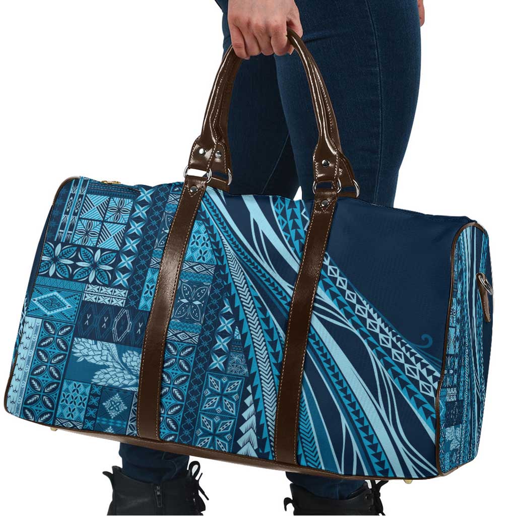 Pasifika Women's Day - Samoa Siapo Malu Tattoo Inspired Travel Bag Navy Blue