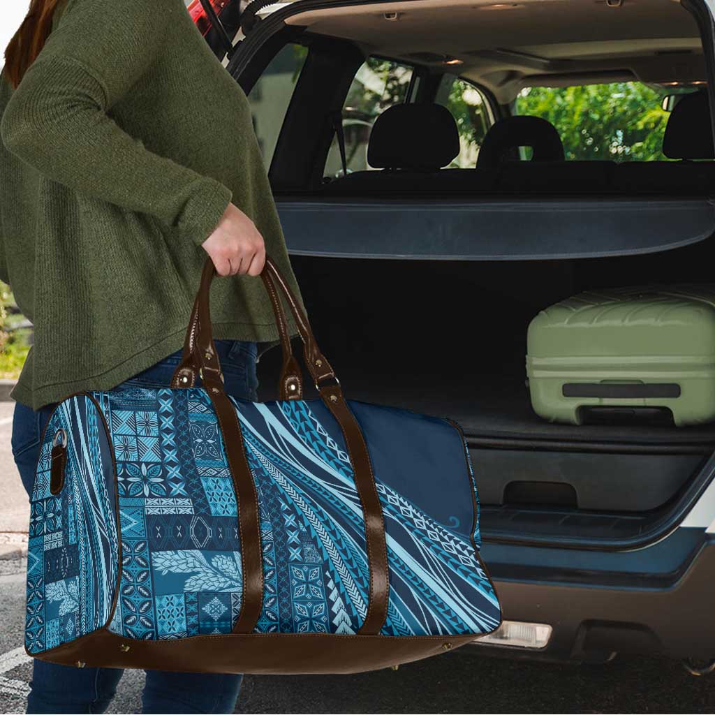 Pasifika Women's Day - Samoa Siapo Malu Tattoo Inspired Travel Bag Navy Blue