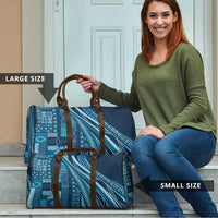 Pasifika Women's Day - Samoa Siapo Malu Tattoo Inspired Travel Bag Navy Blue