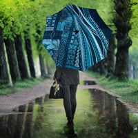 Pasifika Women's Day - Samoa Siapo Malu Tattoo Inspired Umbrella Navy Blue LT7 - Polynesian Pride