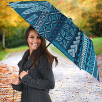 Pasifika Women's Day - Samoa Siapo Malu Tattoo Inspired Umbrella Navy Blue LT7 - Polynesian Pride