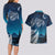 New Zealand Matariki Couples Matching Long Sleeve Bodycon Dress and Hawaiian Shirt Starry Night Style