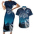 New Zealand Matariki Couples Matching Short Sleeve Bodycon Dress and Hawaiian Shirt Starry Night Style