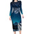 New Zealand Matariki Family Matching Long Sleeve Bodycon Dress and Hawaiian Shirt Starry Night Style