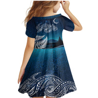 New Zealand Matariki Family Matching Mermaid Dress and Hawaiian Shirt Starry Night Style
