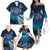 New Zealand Matariki Family Matching Off The Shoulder Long Sleeve Dress and Hawaiian Shirt Starry Night Style