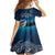 New Zealand Matariki Family Matching Off Shoulder Short Dress and Hawaiian Shirt Starry Night Style