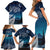 New Zealand Matariki Family Matching Short Sleeve Bodycon Dress and Hawaiian Shirt Starry Night Style