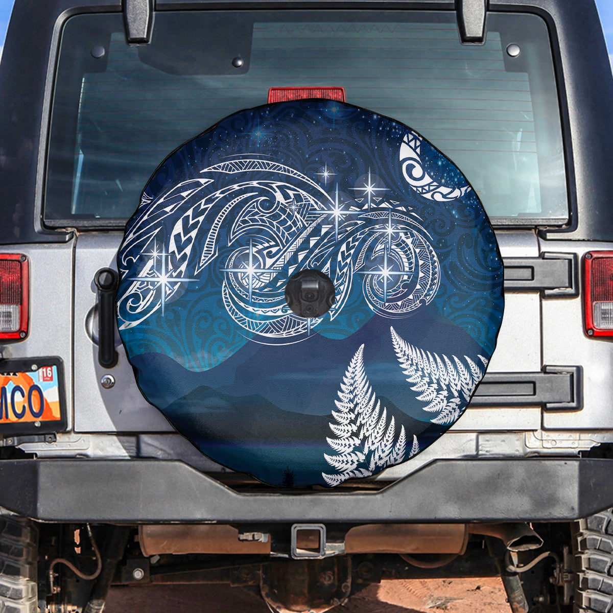 New Zealand Matariki Spare Tire Cover Starry Night Style