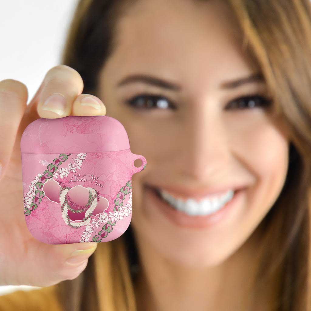 Hawaii Maui Island Flowers Lei AirPods Case Lokelani Rose Pink LT7 - Polynesian Pride