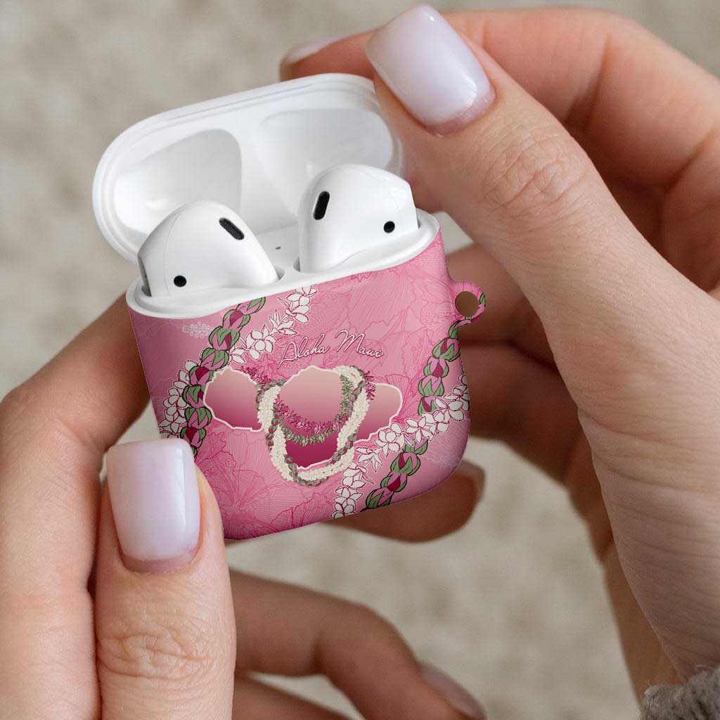 Hawaii Maui Island Flowers Lei AirPods Case Lokelani Rose Pink LT7 - Polynesian Pride