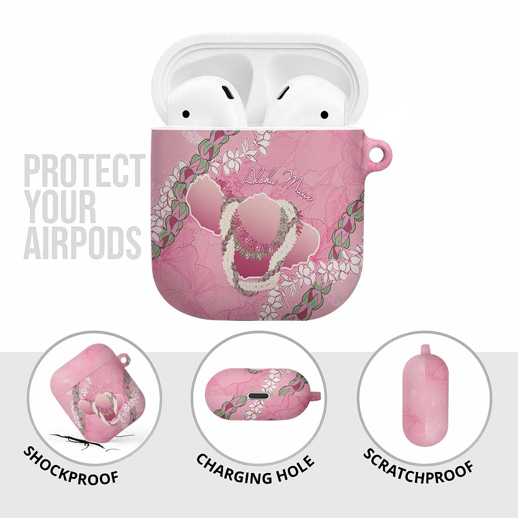 Hawaii Maui Island Flowers Lei AirPods Case Lokelani Rose Pink LT7 - Polynesian Pride