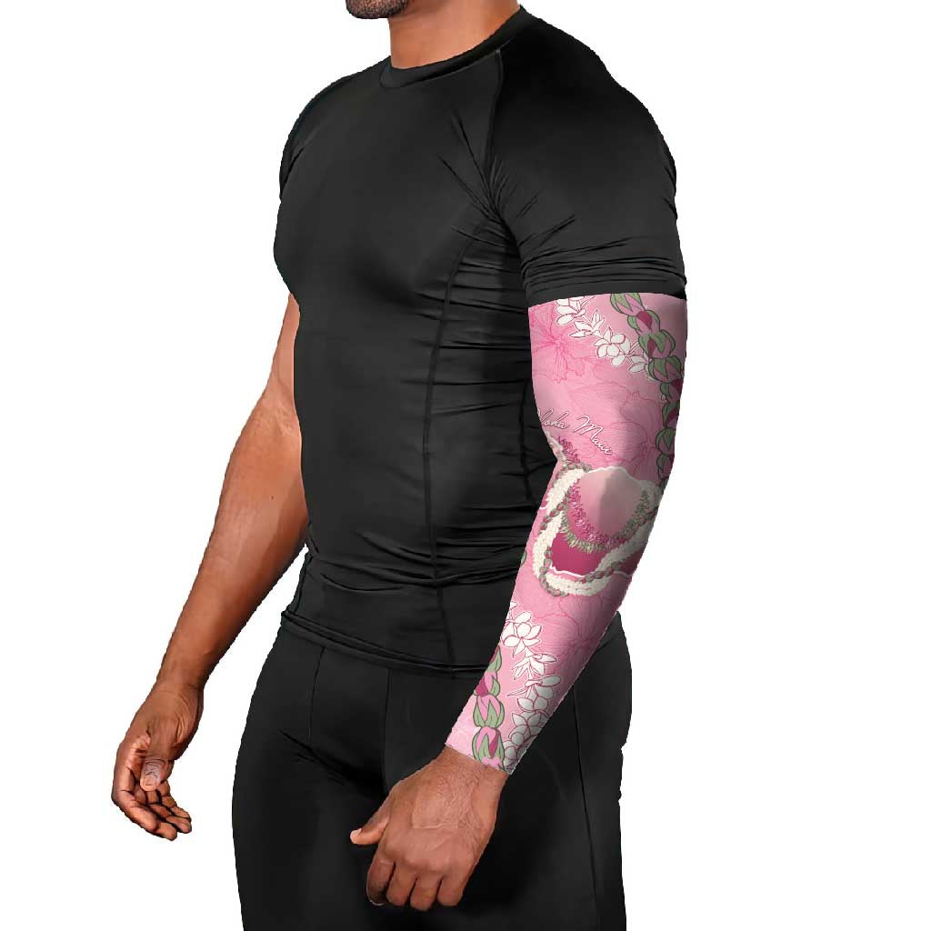 Hawaii Maui Island Flowers Lei Arm Sleeves Lokelani Rose Pink LT7 - Polynesian Pride