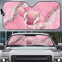 Hawaii Maui Island Flowers Lei Auto Sun Shade Lokelani Rose Pink LT7 Pink - Polynesian Pride
