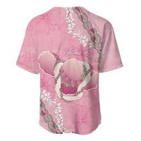 Hawaii Maui Island Flowers Lei Baseball Jersey Lokelani Rose Pink LT7 - Polynesian Pride