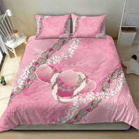 Hawaii Maui Island Flowers Lei Bedding Set Lokelani Rose Pink LT7 - Polynesian Pride