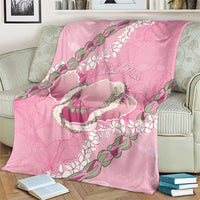 Hawaii Maui Island Flowers Lei Blanket Lokelani Rose Pink
