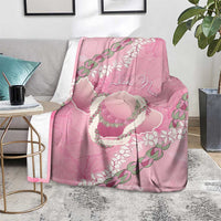 Hawaii Maui Island Flowers Lei Blanket Lokelani Rose Pink