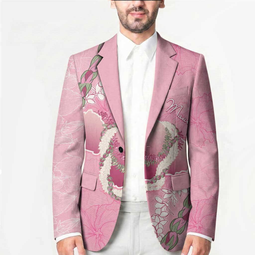 Hawaii Maui Island Flowers Lei Blazer Lokelani Rose Pink LT7 - Polynesian Pride
